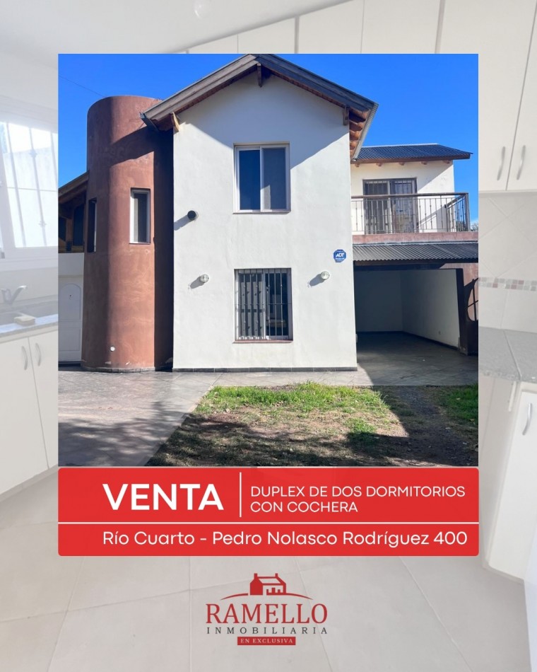 VENDO DUPLEX! Dos dormitorios con cochera