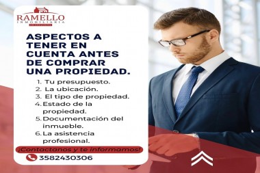 ASPECTOS A TENER EN CUENTA ANTES DE COMPRAR UNA PROPIEDAD